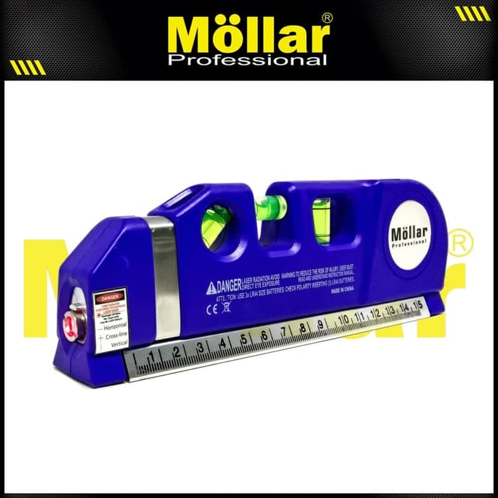 MOLLAR LLWM25 Waterpass Magnet Meteran Laser 25 Cm