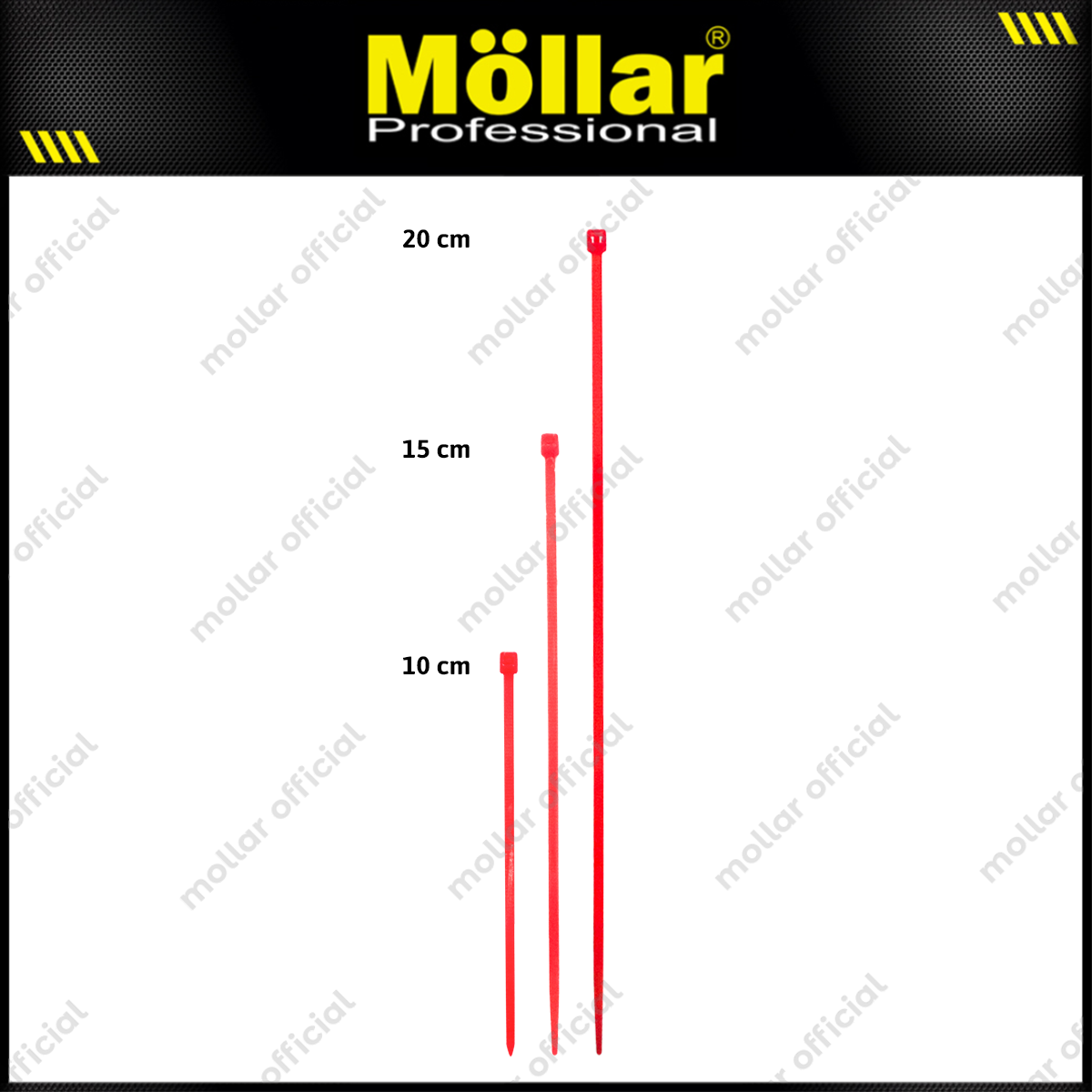MOLLAR KT-25100 Kabel Ties 2.5x100 mm Merah