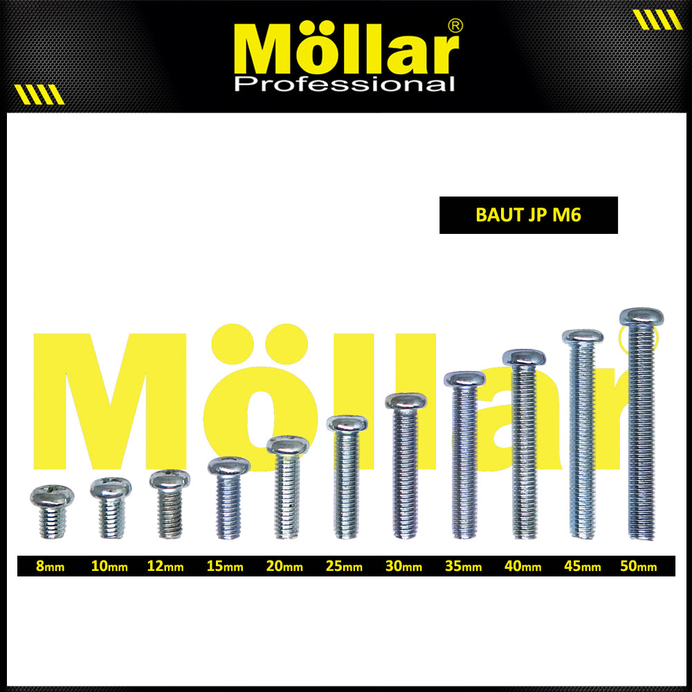 MOLLAR 93-117 Baut JP M6 x 8 - 100 pcs