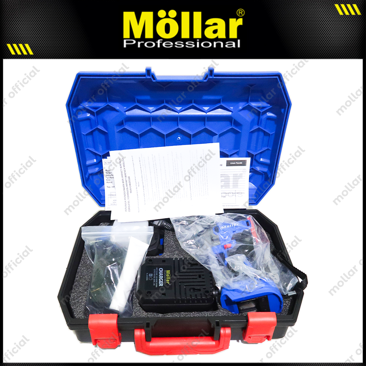 MOLLAR CIW20500 Mesin Buka Baut Truk Baterai 20V / Cordless Impact Wrench