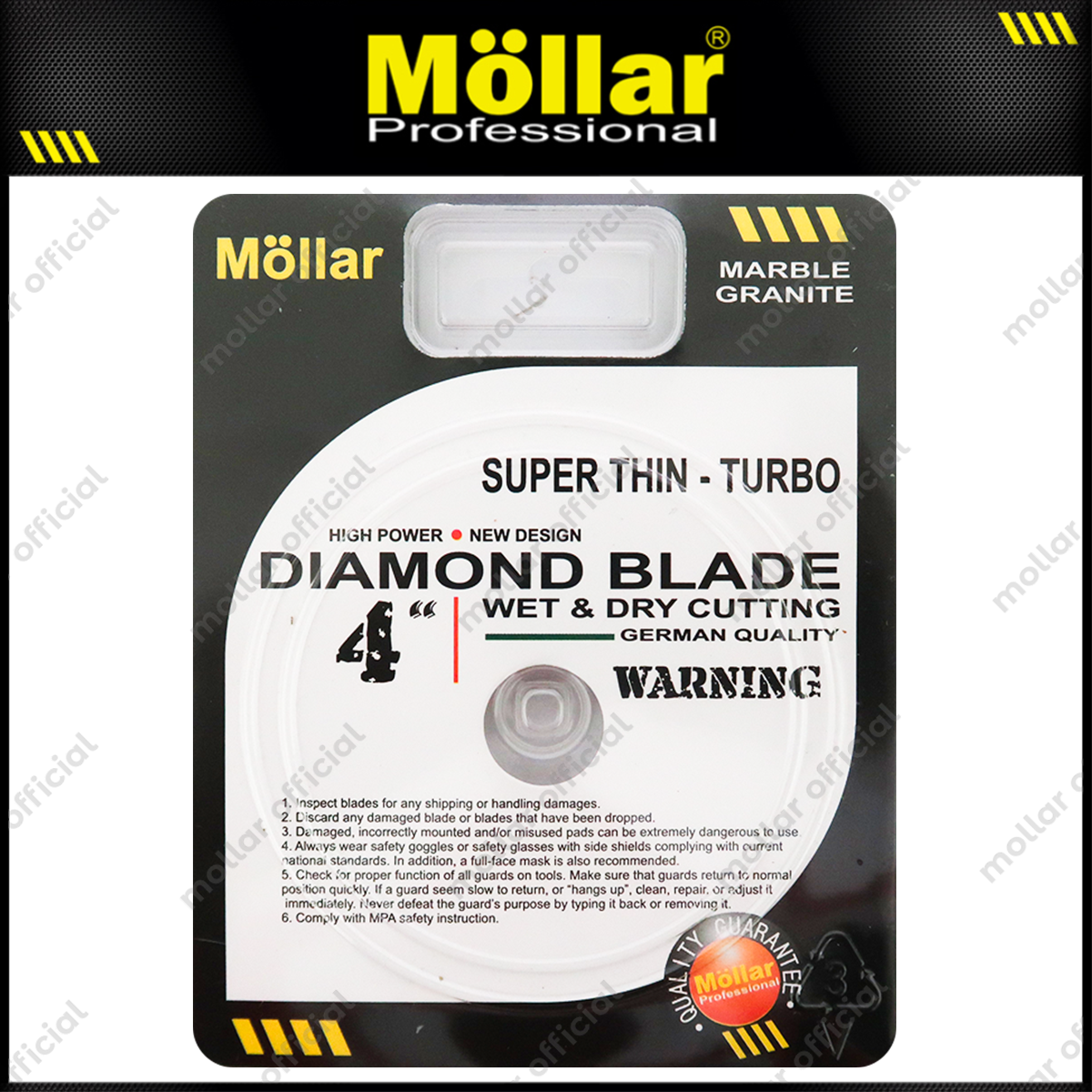 MOLLAR Mata Potong Keramik Turbo Gold 4" / Diamond Wheel