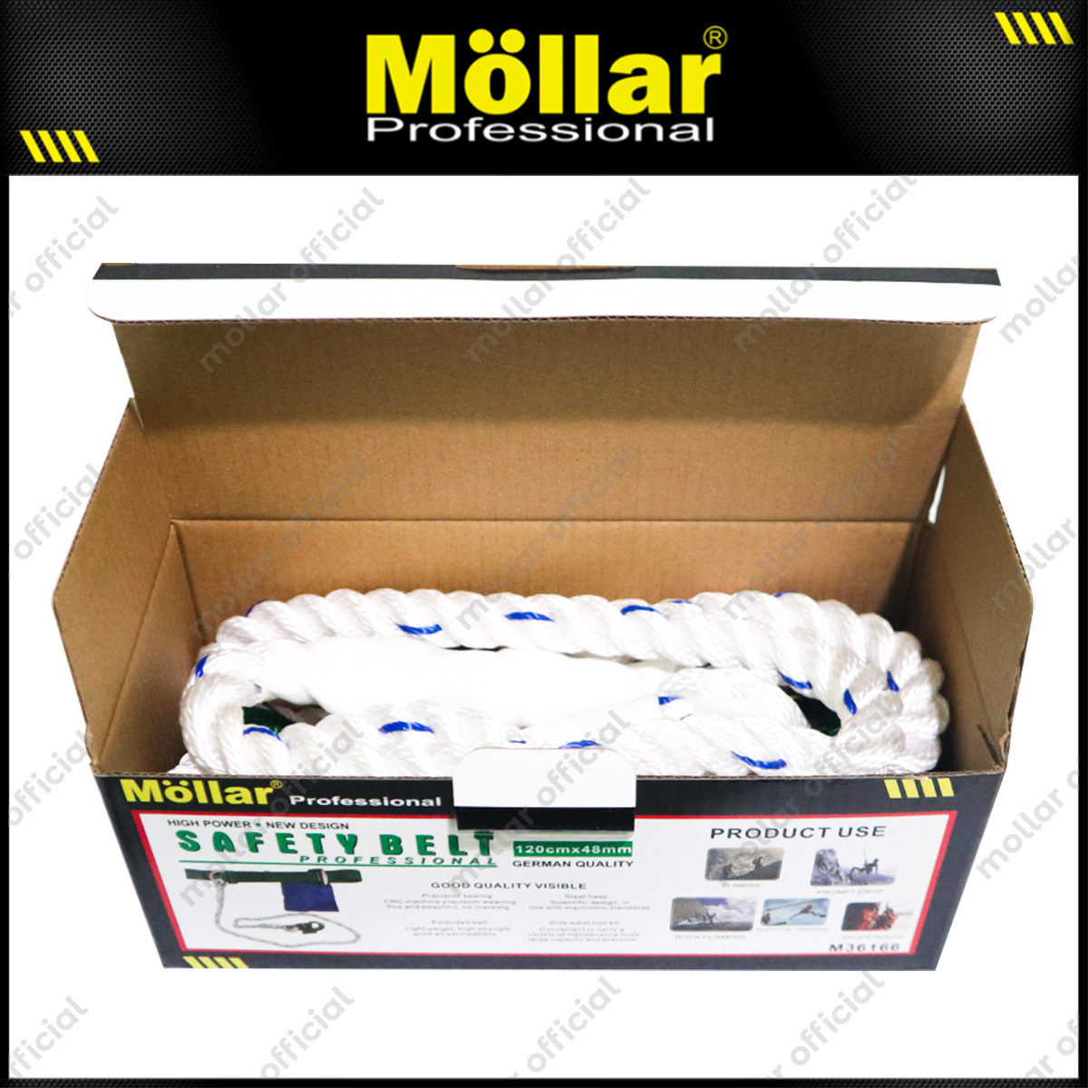 MOLLAR M36166 Sabuk Keselamatan 48 mm x 1.2 meter / Safety Belt