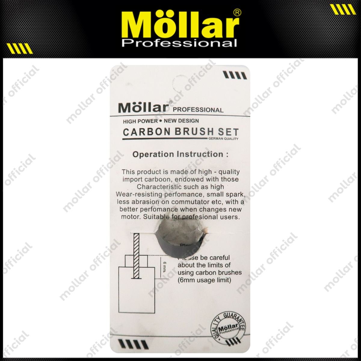 MOLLAR Carbon Brush CB85 / Mesin Bor Beton Listrik 13 mm ID500