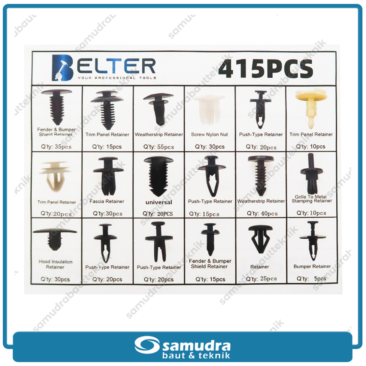 BELTER HS415 Baut Rivet Set 415 pcs