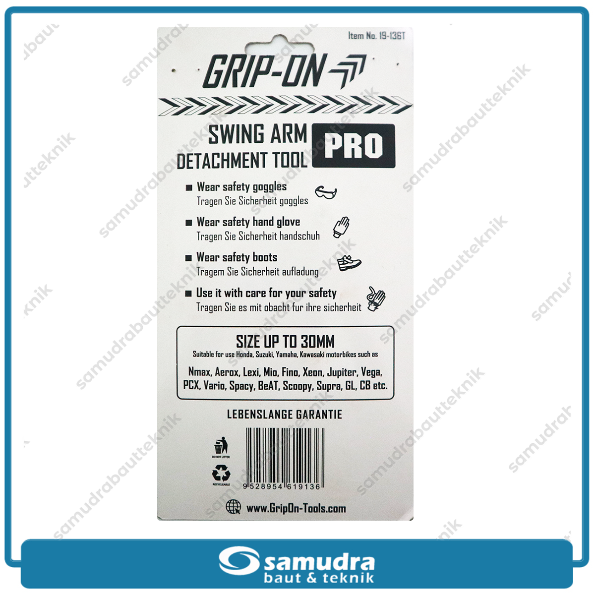 GRIPON 19-136N Treker Bosh Arm / Swing Arm Detachment Tool Pro