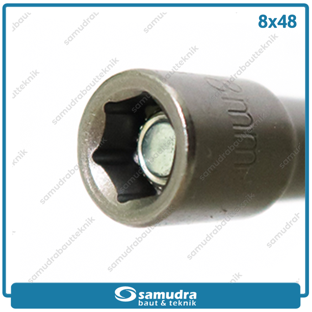 LIPPRO Set 5 pcs Kunci Roofing 8 x 48 Magnetic Hex Nut Mata Bor Baut