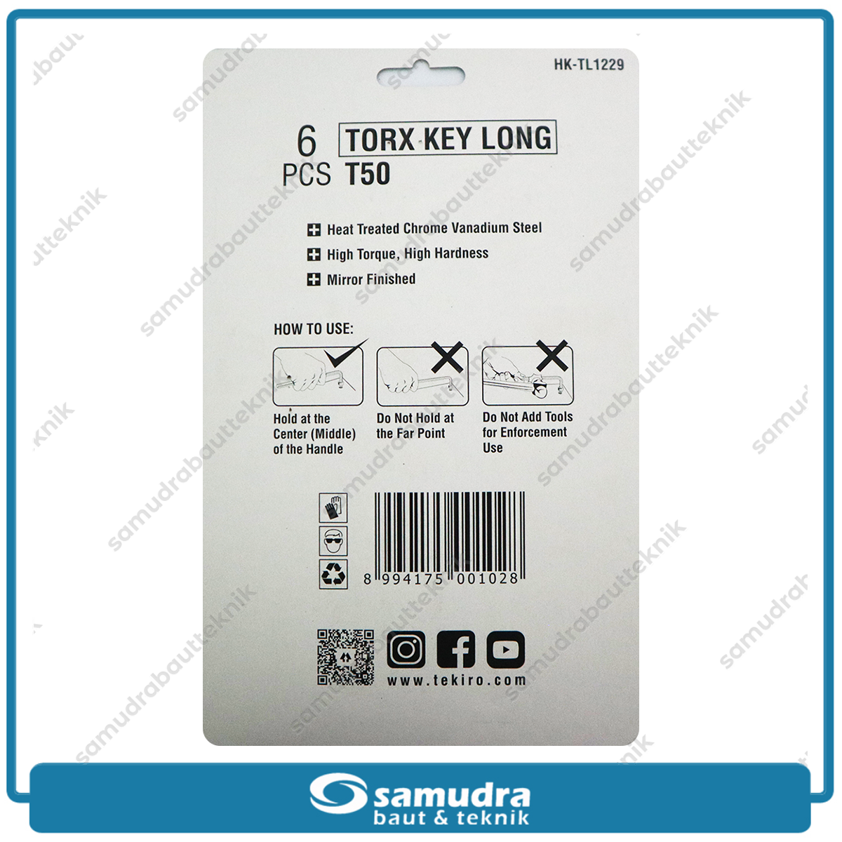 TEKIRO HK-TL1229 Kunci L Panjang Bintang T50 - Satuan