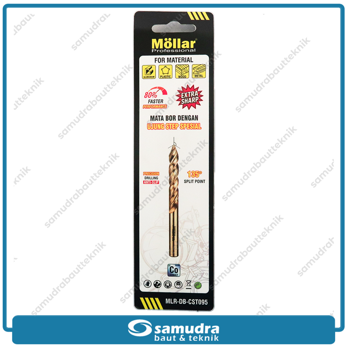 MOLLAR CST095 Mata Bor Cobalt Step-Tip 9.5 mm