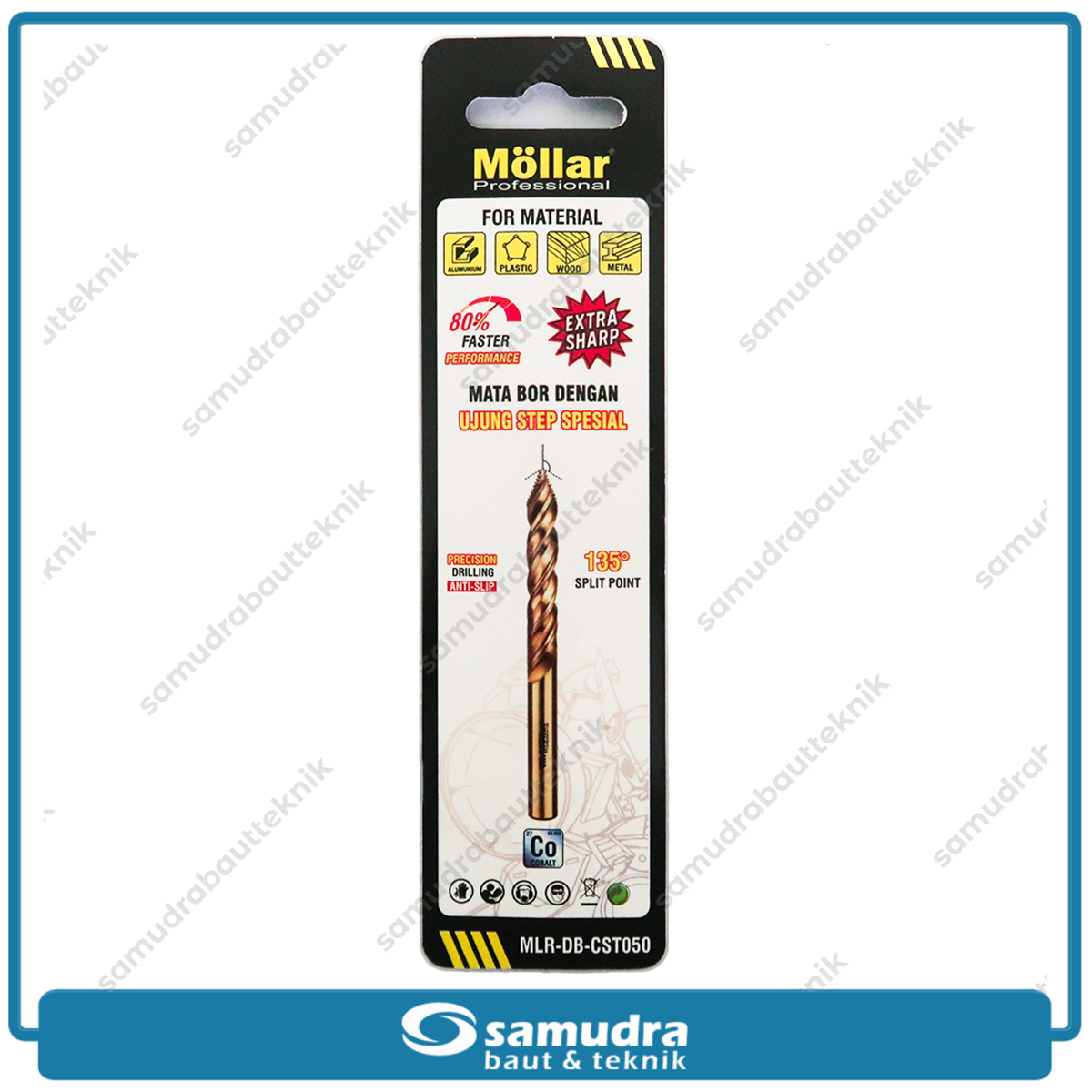 MOLLAR CST050 Mata Bor Cobalt Step-Tip 5 mm