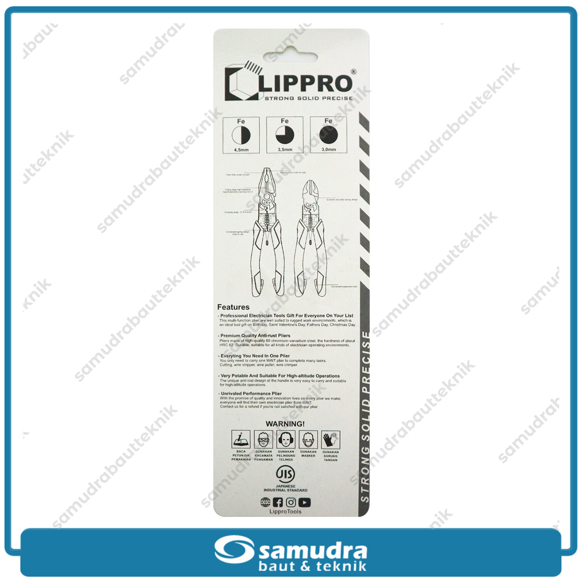 LIPPRO 225MF-8 Tang Kombinasi Multifungsi 8"