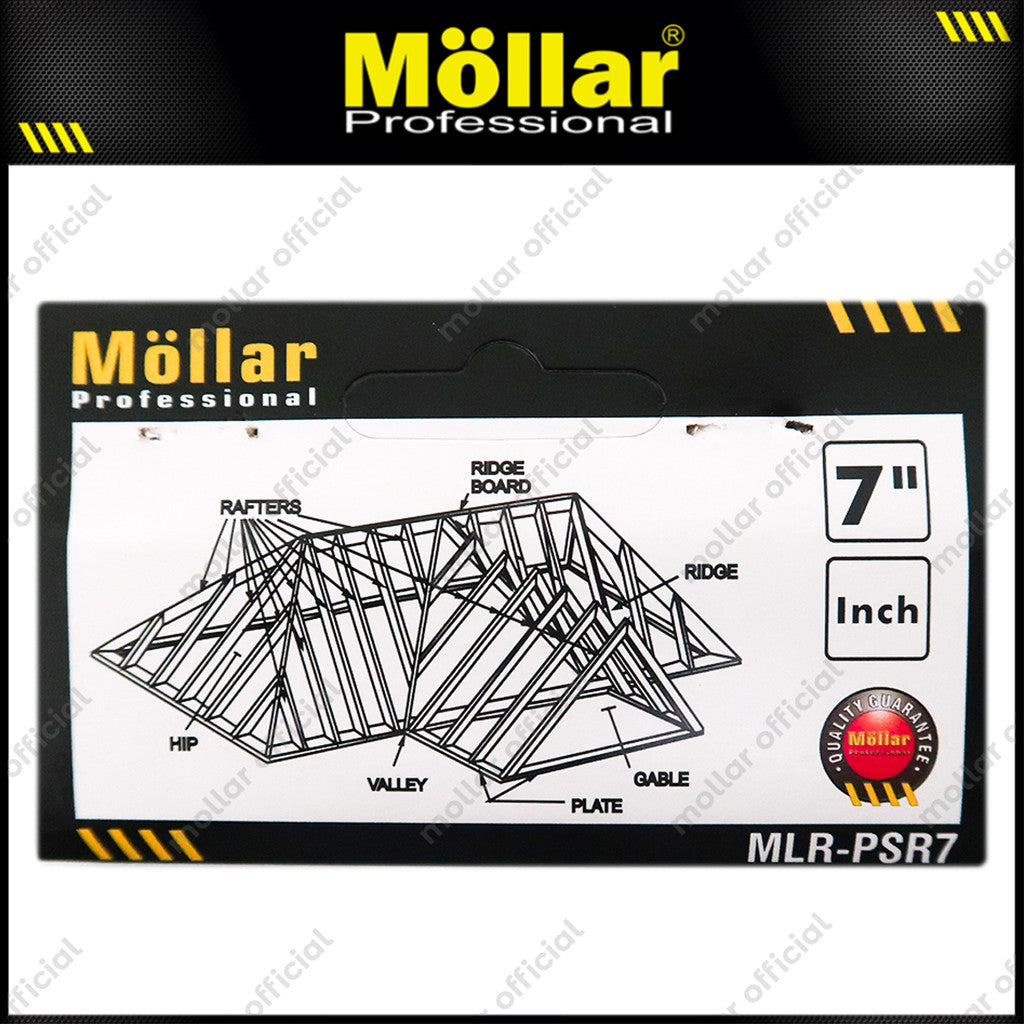 MOLLAR PSR7 Siku Meter Plastik 7" Biru / Triangle Ruler