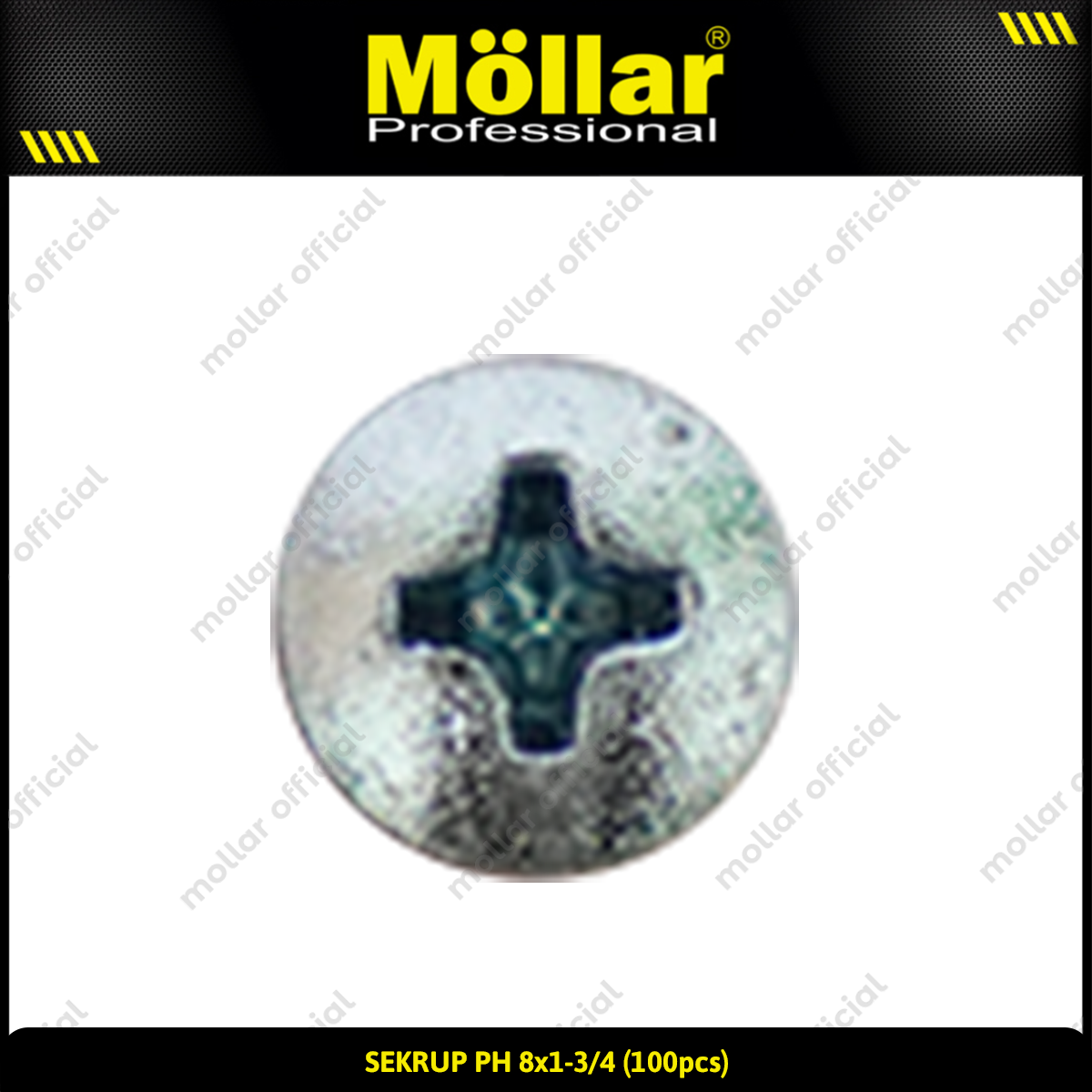 MOLLAR 93-035 Sekrup PH 8 x 1-3/4 - 100 pcs