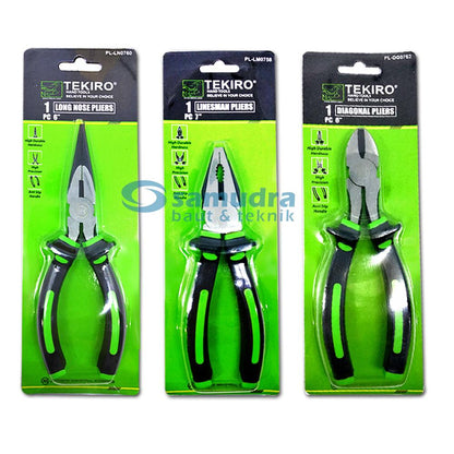 [PAKET] Termurah 3 Set Tang TEKIRO Tang Lancip - Tang Potong - Tang Kombinasi