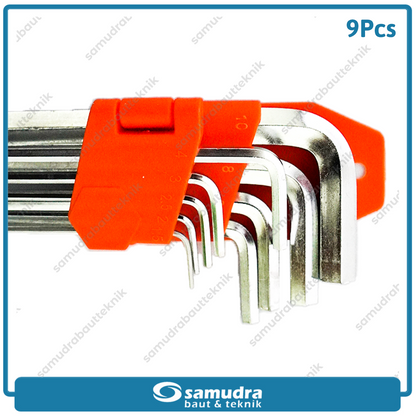 IZUMO Kunci L Set Panjang Flat 9 Pcs 1.5-10 mm