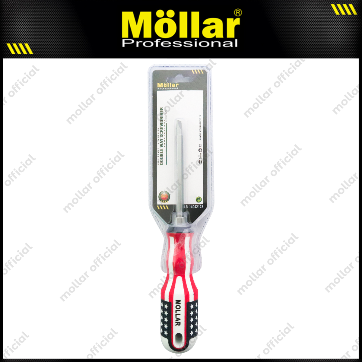 MOLLAR Obeng 2 Way Bendera 5"x6 mm