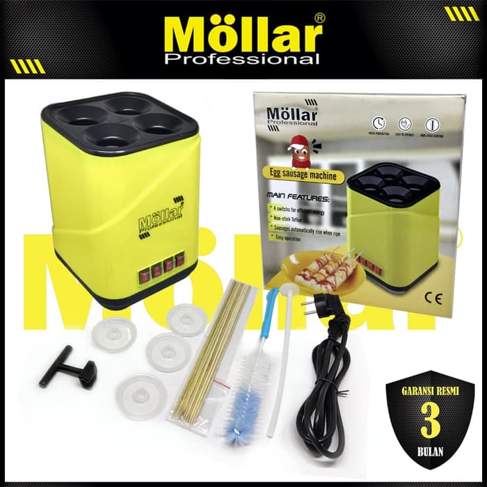 MOLLAR ET-DCJ04 Mesin Sosis Telur Listrik 4 Lubang