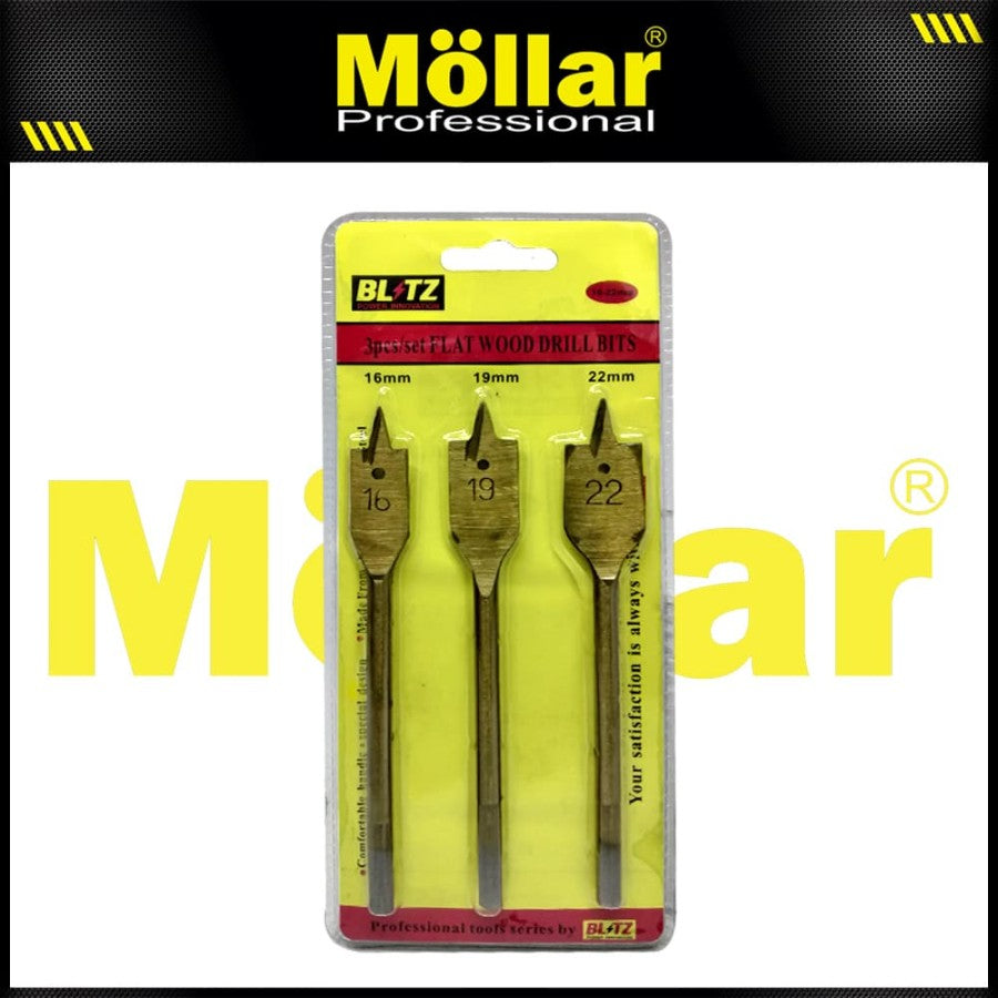 BLITZ 962 Mata Bor Kayu Kipas Set 3 pcs (16-19-22 mm)