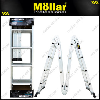 MOLLAR Tangga Lipat Alumunium A 4x4 4.6 meter