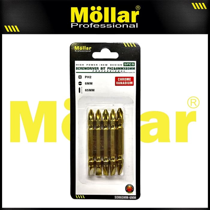 MOLLAR Mata Obeng Angin PH2-SL6 65 mm Set 5 pcs