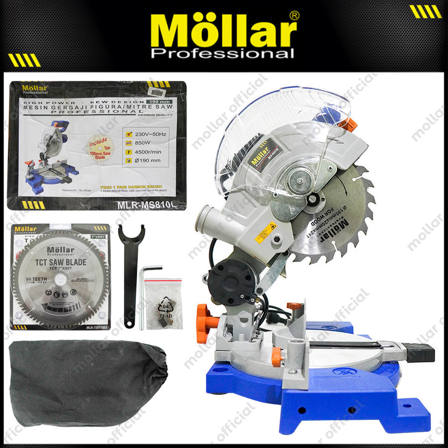 MOLLAR MS810 Mesin Gergaji Pigura 7" / Miter Saw 7"