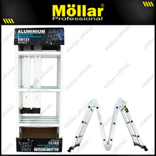 MOLLAR Tangga Lipat Alumunium A 4x3 3.4 meter