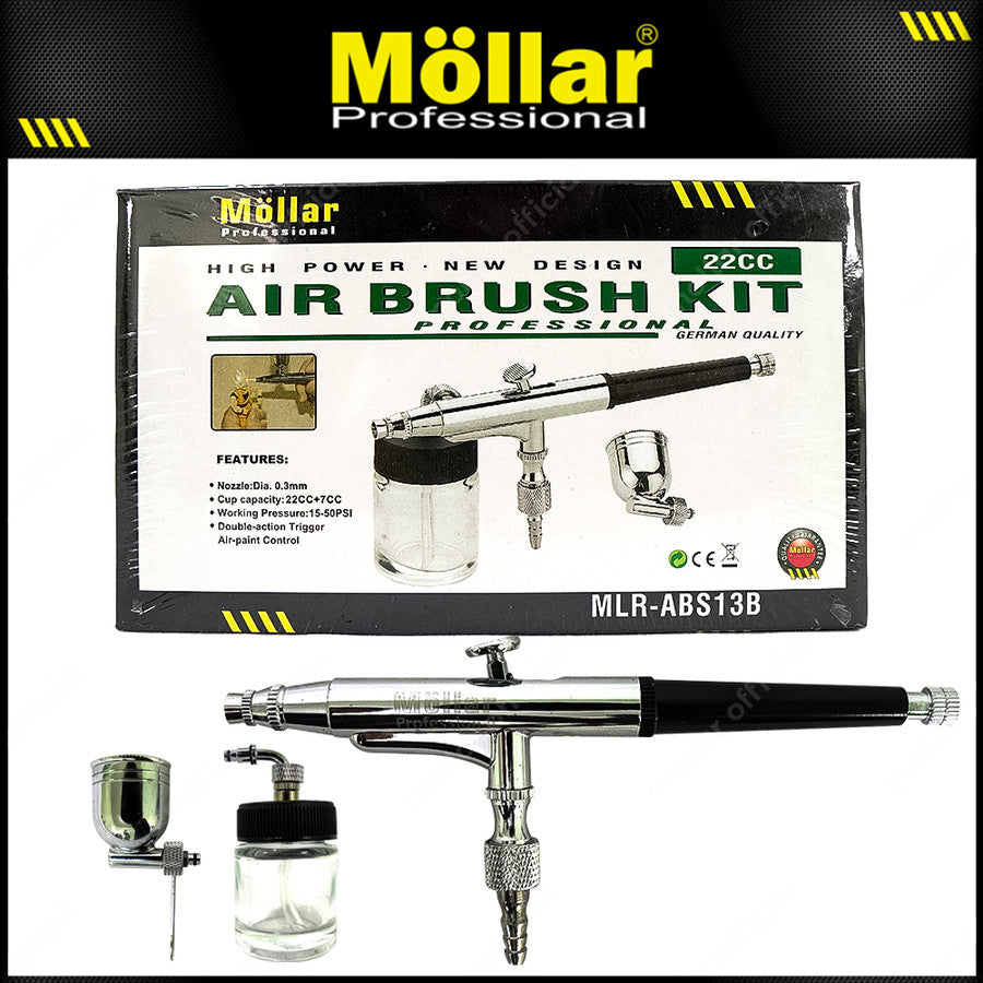 MOLLAR MLR-ABS13B Spray Gun Air Brush Kit 22 cc SAB13B