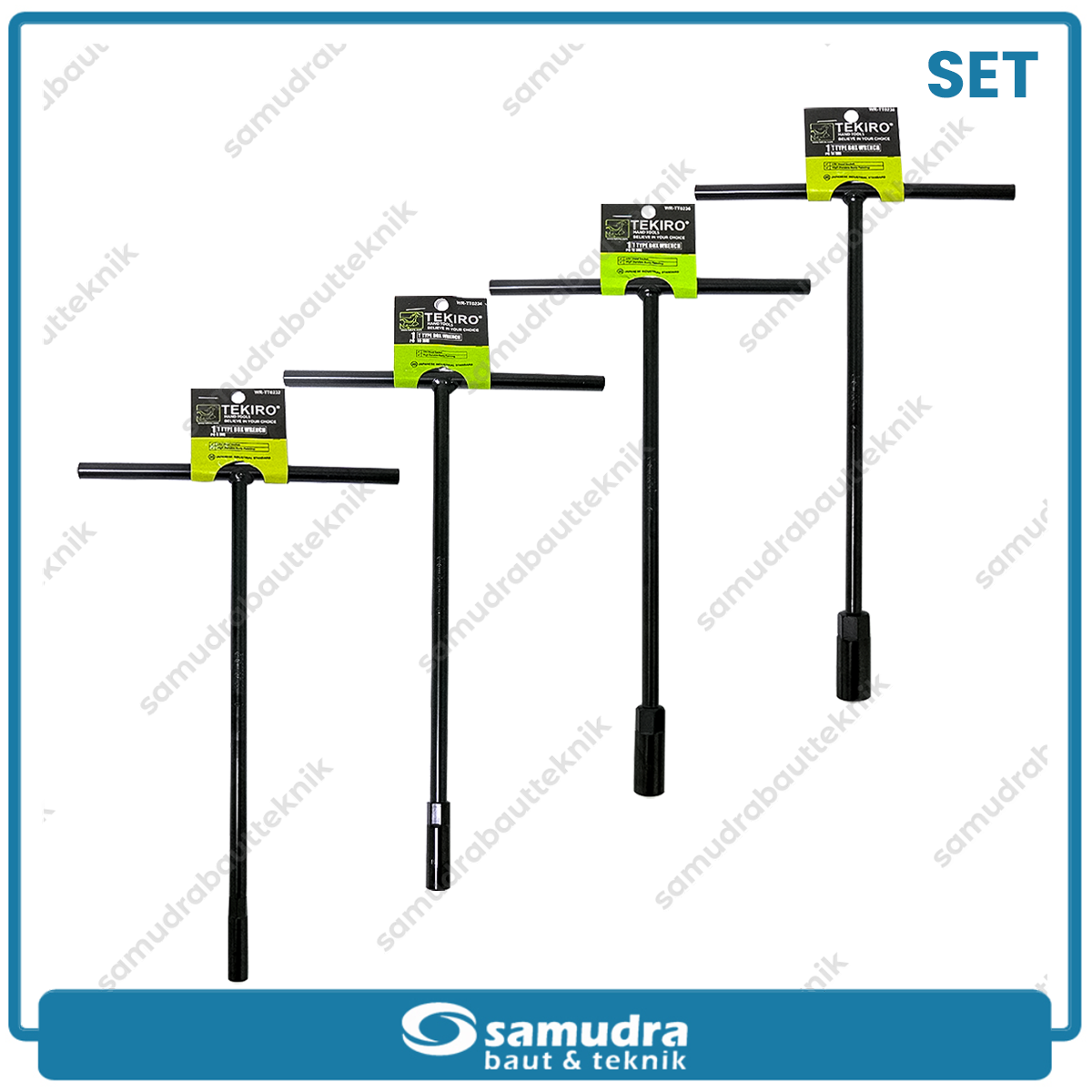 [PAKET] 4 SET TEKIRO Kunci T Sok 8 - 10 - 12 - 14 Mm Sock Shock Socket