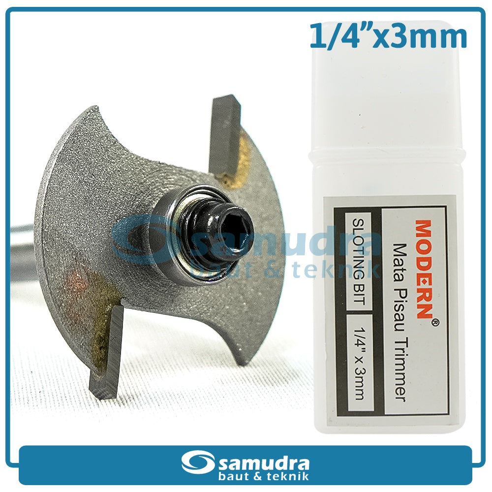 MODERN Mata Profil Sloting Bit 3 mm / Trimmer Bit 1/4"