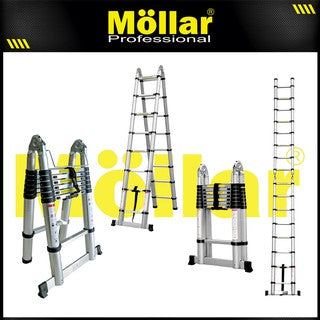 MOLLAR Tangga Teleskopik A XL 2x7 5.6 meter / Double Telescopic Ladder