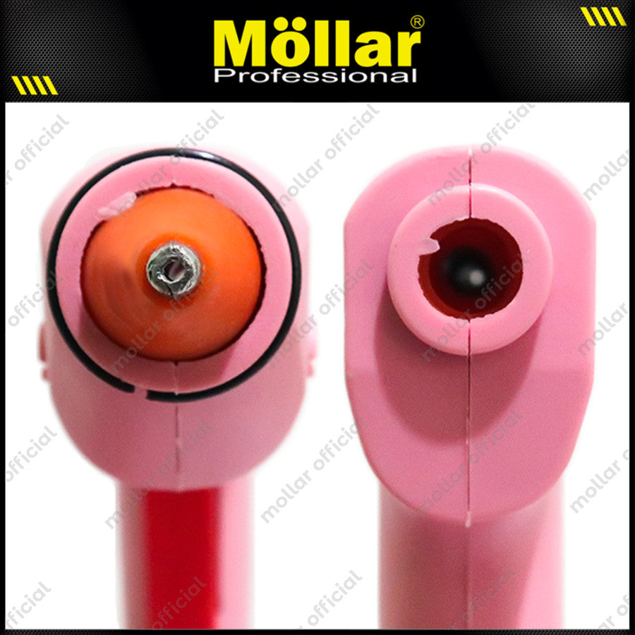 PAKET MOLLAR Glue Gun 80 Watt Pink & 7 Pcs Refill Lem Tembak Besar