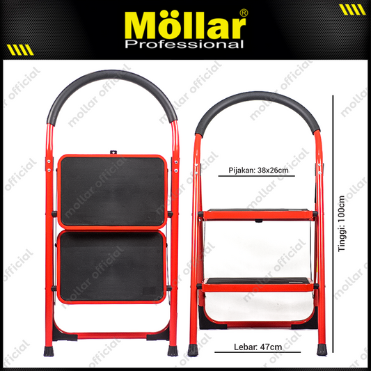 MOLLAR Tangga Rumah Besi 2 Step 1 meter