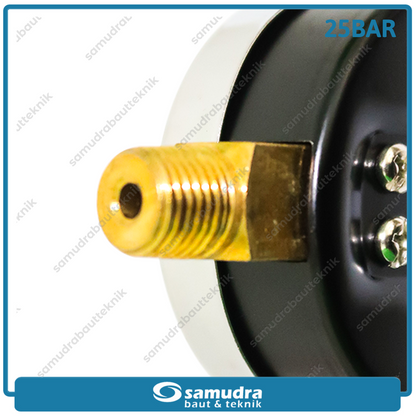 TEKIRO AU-PG0990 Alat Ukur Tekanan Angin 2.5" Lonceng 25 bar