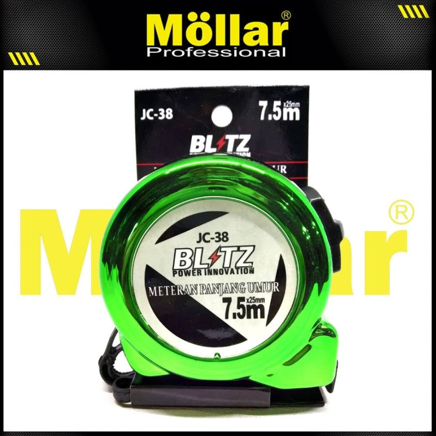 BLITZ BLITZ JC38 Meteran 7.5 meter x 25 mm Warna Hijau