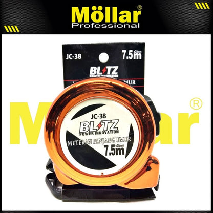 BLITZ JC38 Meteran 7.5 meter x 25 mm Warna Oranye