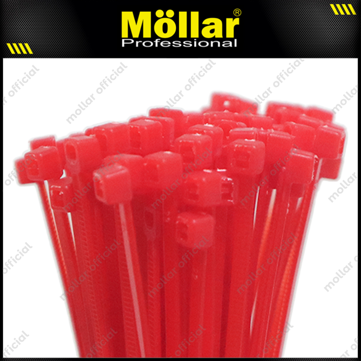 MOLLAR KT-25150 Kabel Ties 2.5x150 mm Merah