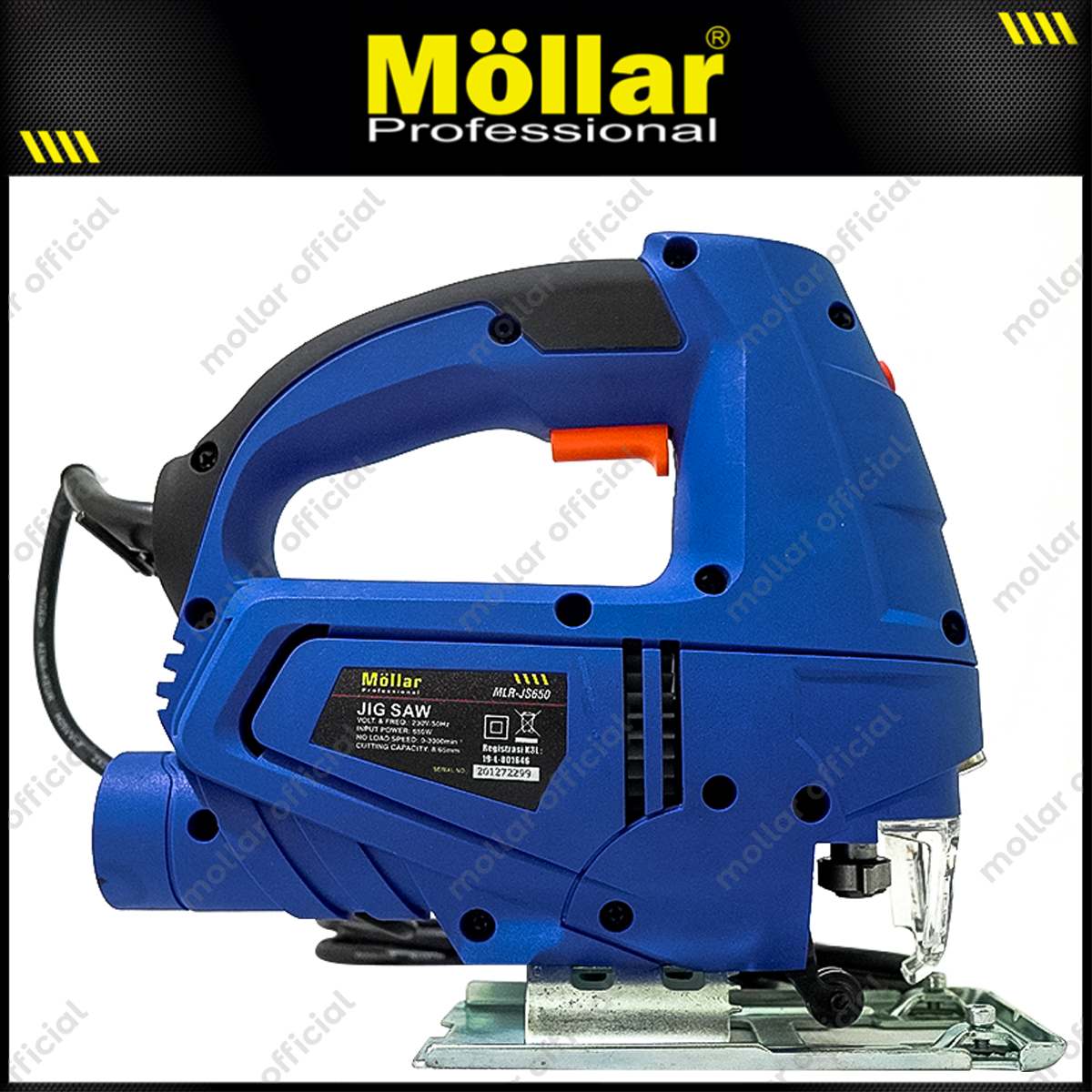 MOLLAR JS650 Mesin Jigsaw Listrik Laser Variable Speed