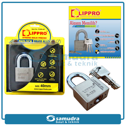 LIPPRO P3000-40 Gembok 40 mm Short / Gembok Leher Pendek