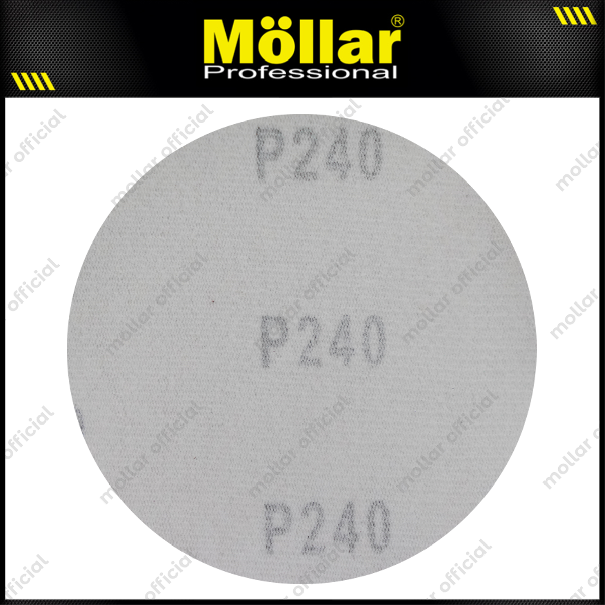 HSS Amplas Bulat No 240 Amplas Velcro Tempel Mata Gerinda 4 Inch - 100 Pcs
