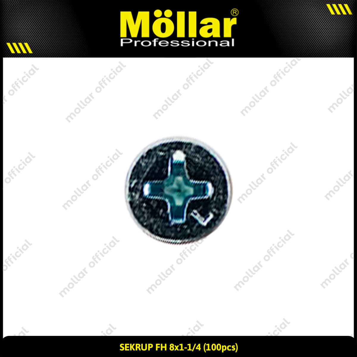MOLLAR 93-057 Sekrup FH 8 x 1-1/4 - 100 pcs