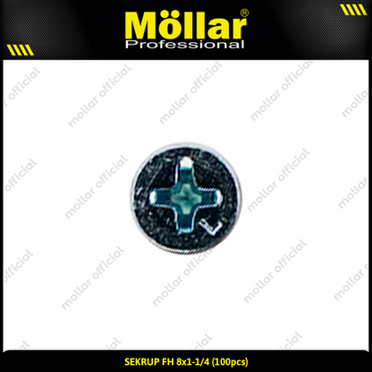 MOLLAR 93-057 Sekrup FH 8 x 1-1/4 - 100 pcs