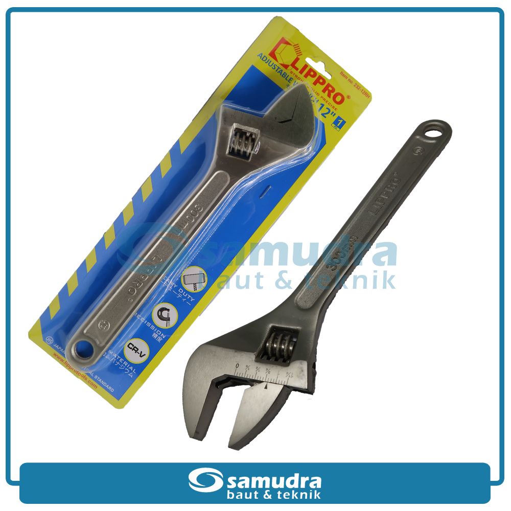 LIPPRO 232-12RH Kunci Bago 12" Ekonomis / Kunci Inggris Tipe Baru