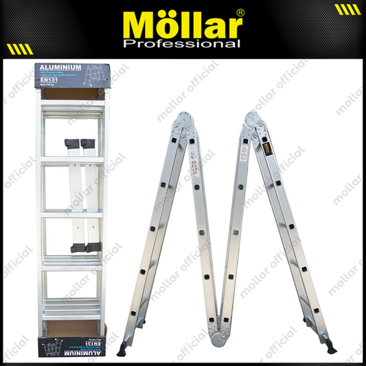 MOLLAR Tangga Lipat Alumunium A 4x5 5.6 meter