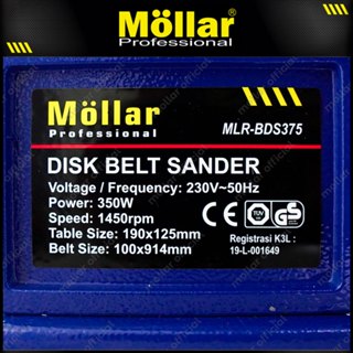 MOLLAR DBS375 Mesin Amplas Sabuk 375 Watt / Disk Belt Sander