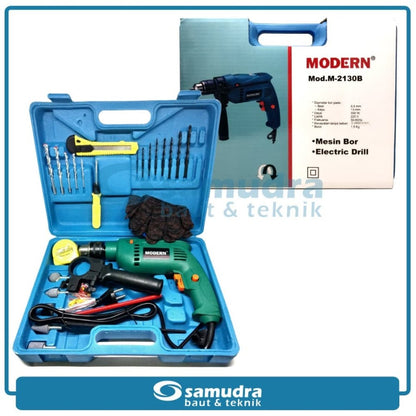 MODERN M-2130B Mesin Bor Beton Listrik 13 mm Aksesoris Set