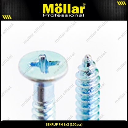 MOLLAR 93-060 Sekrup FH 8 x 2 - 100 pcs