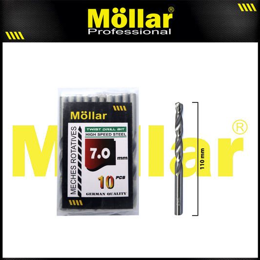 MOLLAR Mata Bor Besi HSS Putih 7 mm