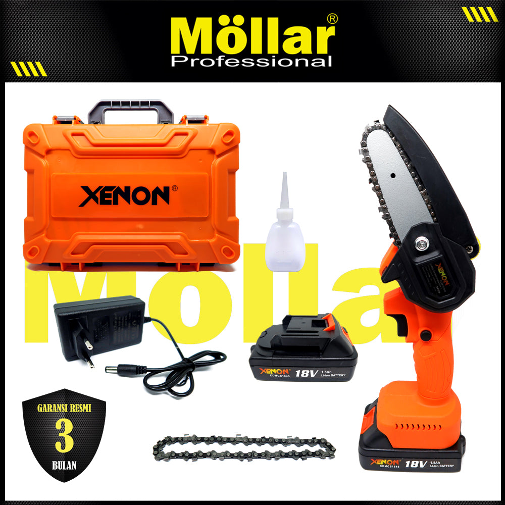 XENON CDMCS1845 Mesin Gergaji Kayu 4" Baterai 18V / Cordless Mini Chain Saw