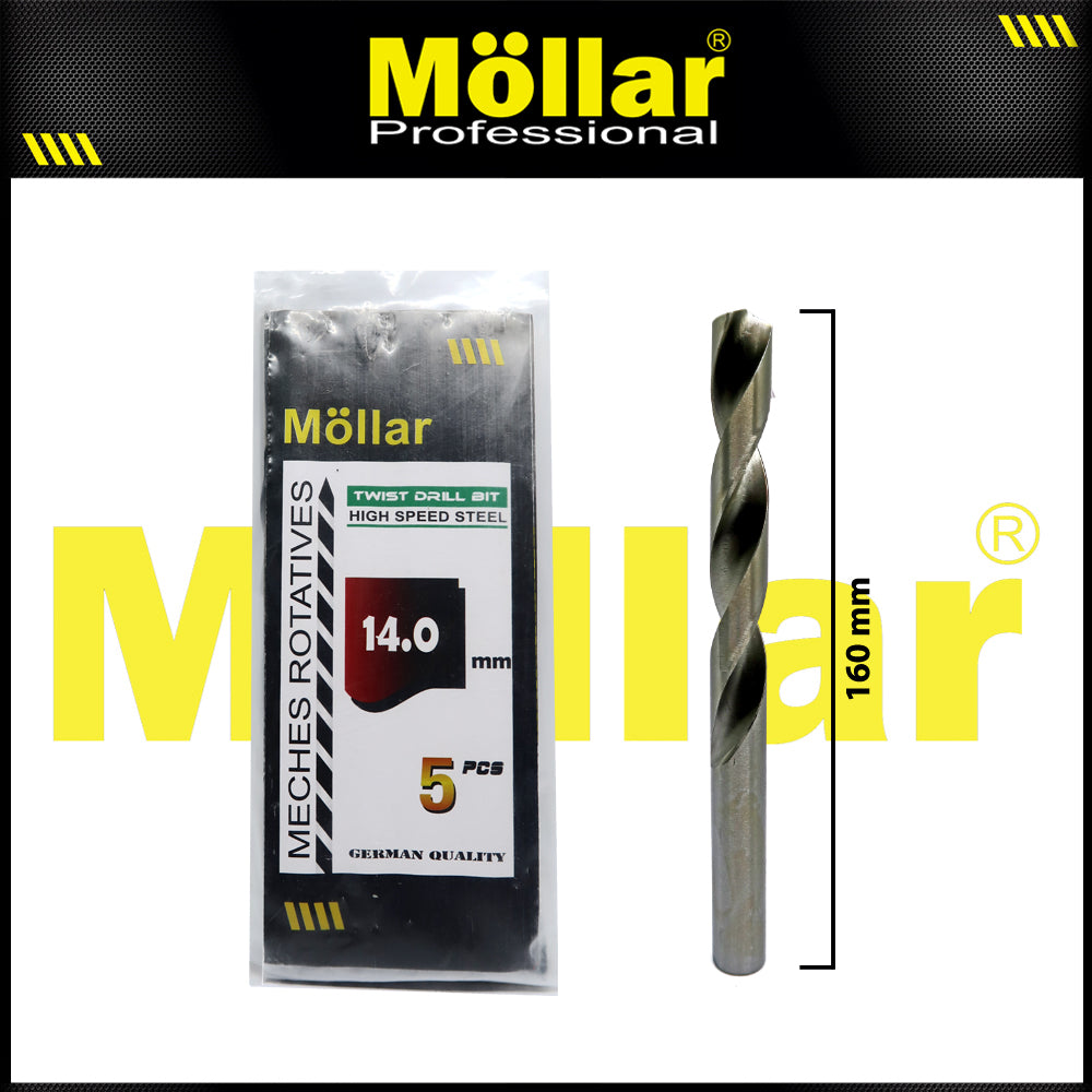 MOLLAR Mata Bor Besi HSS Putih 14 mm