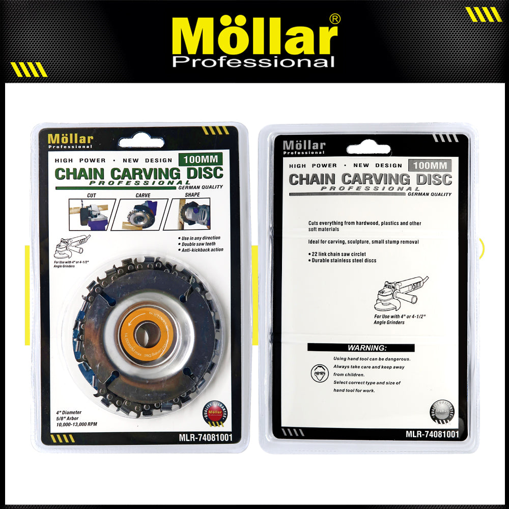 MOLLAR MLR-74081001 Mata Gerinda Chain Saw 4" / Chain Carving Disc