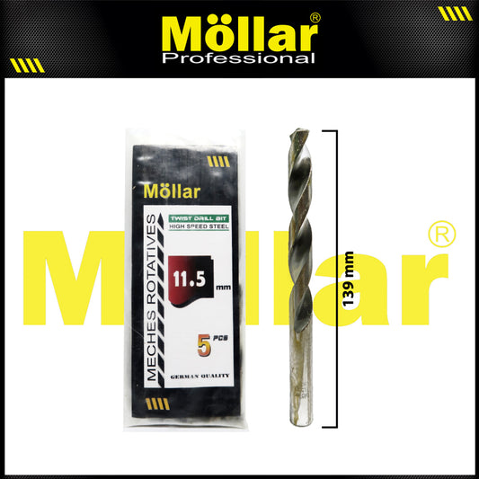 MOLLAR Mata Bor Besi HSS Putih 11.5 mm
